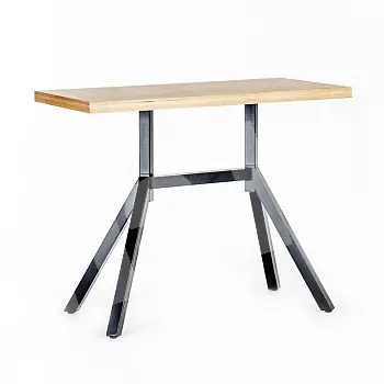 Metal table base made from steel, height 72 cm, black color, for large-size table tops - up to 160x80 cm