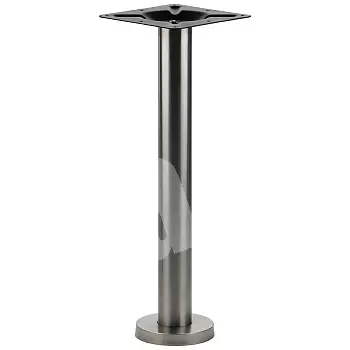 Stainless steel metal table base, floor-mountable, height 72.5 cm