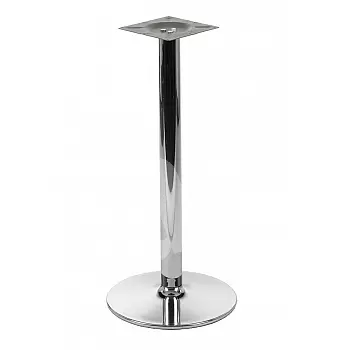 Metalinė centrinė stalo koja - chromo efekto skersmuo 46 cm, aukštis 110 cm