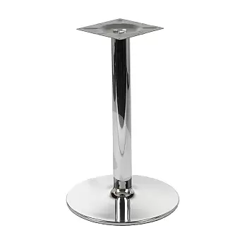 Chrome-plated central table leg, diameter 46 cm or 57 cm, height 72 cm