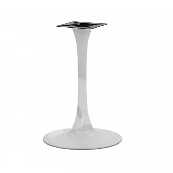Izliekta centrālā metāla galda pamatne, balti pelēka, diametrs 49 cm, augstums 72,5 cm