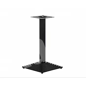 Cast iron table base powder coated, bottom base in Inca pyramid style, height 72.5 cm, bottom plate size 41x41 cm