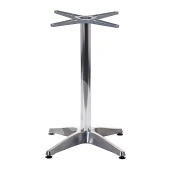 Aluminum central table base, adjustable height 70.5-72 cm, bottom base size 58x58 cm, weight 6.1 kg