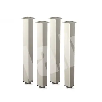 Anoduoto aliuminio stalo kojos su kvadratiniu skerspjūviu ir inox efektu, aukštis 71 cm, 82 cm, 110 cm, rinkinyje 4 vnt.
