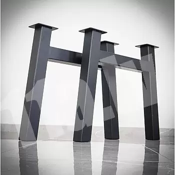 H-shaped metal table legs for dining table or office table, height 71 cm, total width 79 cm, set of 2 legs