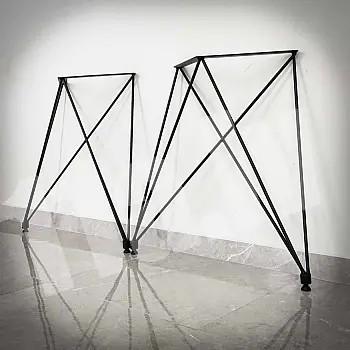 Fine-looking metal table leg made of steel, dimensions 75x72cm, 2 legs included