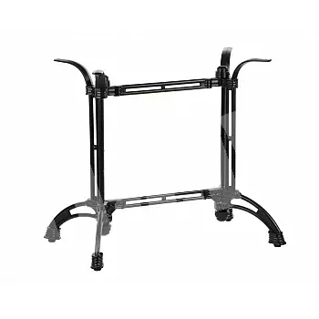 Cast iron table base double with central support, black color, base 82x51 cm, height 73 cm