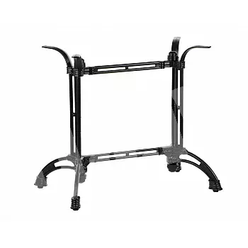 Čuguna galda pamatne dubultā ar centrālo balstu, melnā krāsā, pamatne 82x51 cm, augstums 73 cm