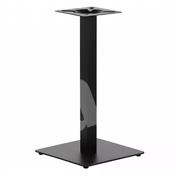 Metāla centrālā galda kāja no tērauda, melnā krāsā, pamatnes izmērs 40x40 cm, augstums 72 cm