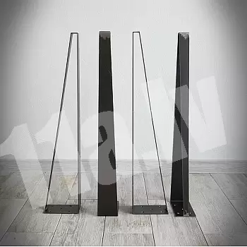 Dailiai atrodanti metalinė stalo koja Strėlė iš plieno, aukštis 71 cm, rinkinys iš 4 kojų