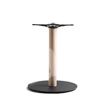 Metal and wood combination table for large table tops up to Ø1100 mm
