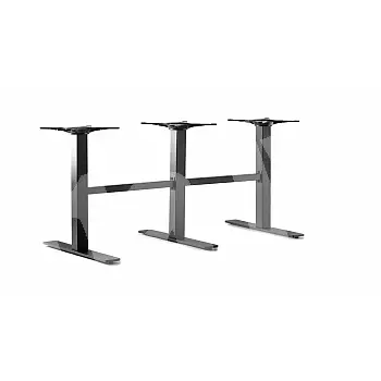 Terasest metallist lauajalg, mõeldud suurtele laudadele, must värv, kuni 280x100 cm lauaplaatidele