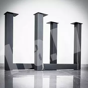 Masyvios metalinės U formos stalo kojos 82 x 71 cm iš plieno (2 vnt.)