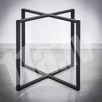 Metal central table frame, base width 90 cm, height 72 cm