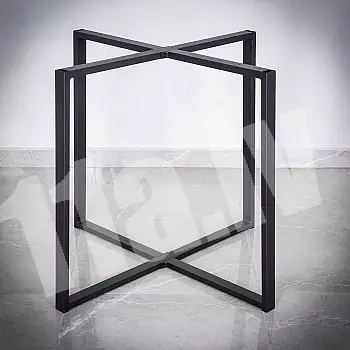 Metalinis centrinis stalo rėmas, pagrindo plotis 90 cm, aukštis 72 cm