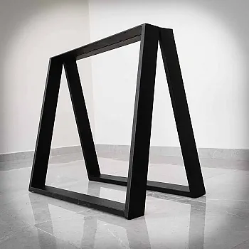 Patvari metalinė stalo koja iš plieno, kvadrato formos, aukštis 72 cm, matmenys 75x72 cm, rinkinyje 2 vnt