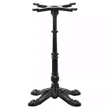 Malmrauast metallist lauajalg, musta värvi, kõrgus 71,5 cm, alumine alus 52 cm, kaal 14,6 kg