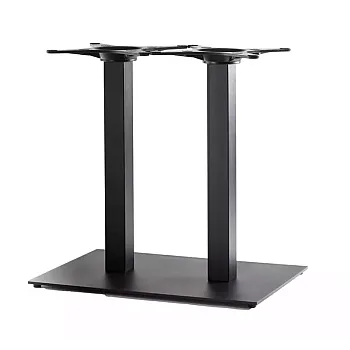 Metāla galda pamatne ar 2 kolonnām lielām virsmām līdz 140x80 cm, ar taisnstūra tipa kolonnām, pieejamie augstumi 60 cm, 72 cm, 106 cm