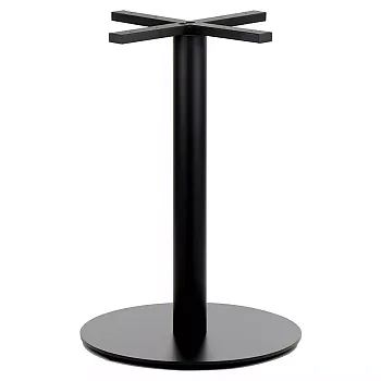 Centrinis valgomojo stalo pagrindas iš plieno, aukštis 72,5 cm, apatinės plokštės skersmuo 49,5 cm, svoris 13,8 kg