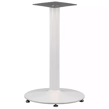 Elegantne metallist terasest kesklauaalus, kõrgus 72,5 cm, aluse läbimõõt 46 cm, valge värv