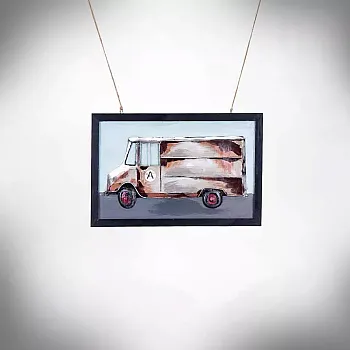 3D metallikunst, seinakaunistus, pilt - &amp;amp;quot;Tarneauto A&amp;amp;quot;, mõõdud 60x40cm
