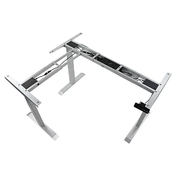 Metal table frame with electric height adjustment for office, adjustable height 61.5-126.5 cm, black color, three motors