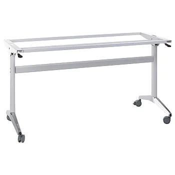 Steel folding table frame on wheels, 155x58x72.5 cm – space-saving, easy-tilt, mobile frame for conference, school &amp;amp; banquet tables