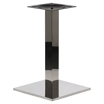Stainless steel table base, dimensions 45x45 cm, height 71.5 cm