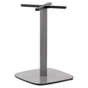 Central table leg made of metal, grey color, base dimensions 50x50 cm, height 73 cm, about 16 kg heavy