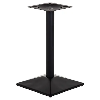 Keskne lauajalg metallist, must värv, aluse mõõdud 50x50 cm, kõrgus 73 cm