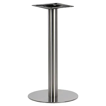 Nerūdijančio plieno centrinis stalo pagrindas, šlifuotas, pagrindo skersmuo 39,5 cm, aukštis 72,5 cm