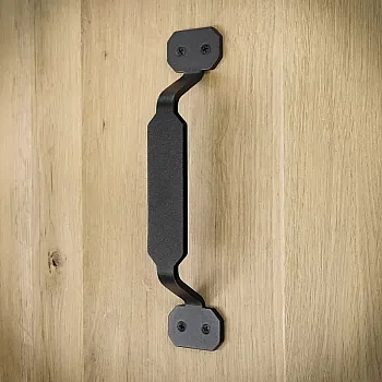 Stumdomos durys metalinis patraukimas, rankena plieninė, juodos spalvos, aukštis 22,8 cm, svoris 250 gramų, rinkinyje 4 vnt.