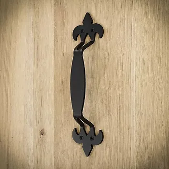 Bīdāmo durvju metāla vilkme no tērauda, melnā krāsā, komplektā 4 gab., augstums 27,5 cm, svars 250 grami