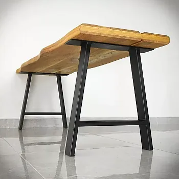 Stabilios A formos plieninės stalo kojos žemam stalui arba suolui, aukštis 45 cm, plotis 40 cm, 2 vienetų rinkinys