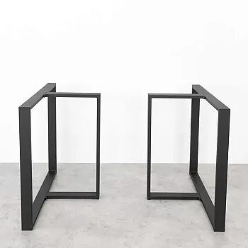 Massive screw-on T-shaped metal table legs, dimensions 80x71x35 cm, set of 2 pcs.
