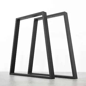 Metal table legs with trapezoid shape, made of steel, dimensions 65x71cm, set of 2 pcs.