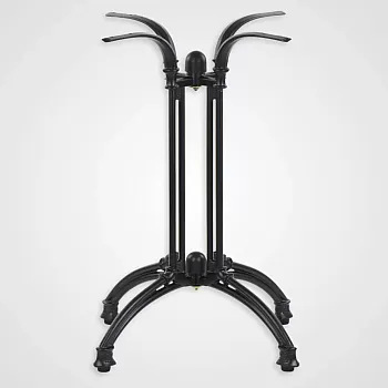 Izturīgs čuguna galda pamats – 4 kāju dizains, melna krāsa, augstums 73 cm, piemērots 70x70 cm galda virsmām, svars 17 kg, tikai iekštelpām