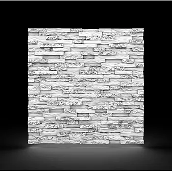 3D putų polistirolo dekoratyvinės sienų plokštės su akmens efektu 60x60 cm, komplekte 12 vnt (4,32 m2)