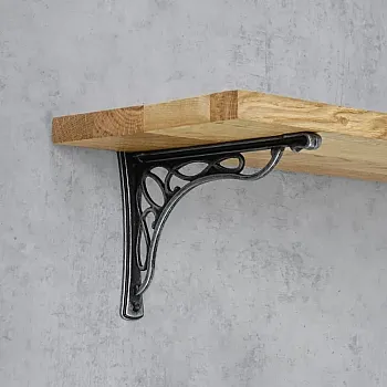 Dekoratīvie tērauda plauktu turētāji Twists, 19x23cm komplektā divi gab.