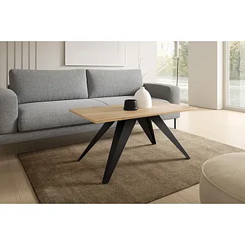 Loft stila taisnstūra kafijas galdiņš – 120x60 cm, augstums 48 cm, izturīgs tērauda rāmis