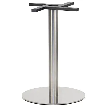 Roostevabast terasest keskne lauaalus, harjatud, aluse jala läbimõõt 50 cm, kõrgus 72 cm