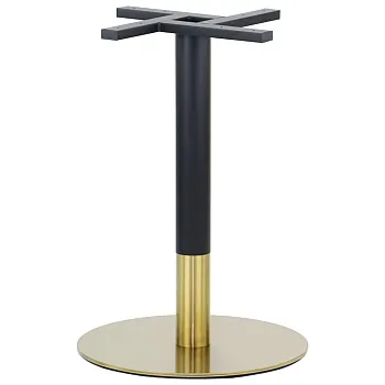 Keskne lauaalus, valmistatud roostevabast terasest, värvus kuldne/must, alus 50cm, kõrgus 72cm
