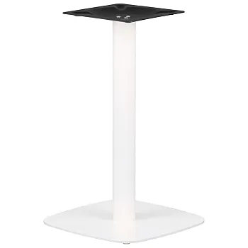 Centrinis stalo pagrindas pagamintas iš plieno, aukštis 72 cm, dugno plokštės matmenys 44,5x44,5 cm, baltos spalvos, svoris 14 kg