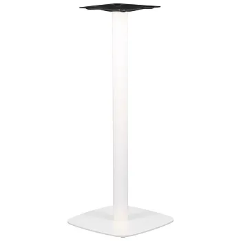 Terasest keskne lauajalg, kõrgus 110 cm, alumise plaadi mõõdud 44,5x44,5 cm, valget värvi, kaal 15 kg