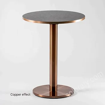 High-end brushed stainless steel central table leg (HORECA), copper, rose gold &amp;amp; gold effects, 60 cm, 72 cm, 106 cm height, fits tabletops up to 80 cm