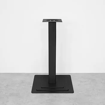 Metal Central Table Base, Stepped Plinth Base, height 73 cm – Heavy-Duty Steel Base, Black Powder-Coated, Modern Industrial Loft Design