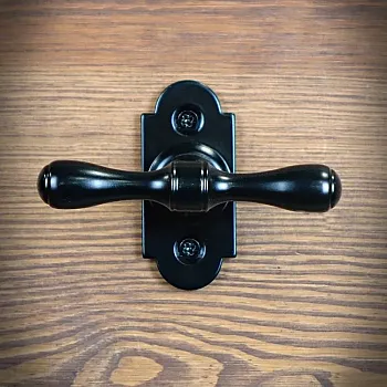Black window handle, lenght 9,5cm, set of 4 pcs