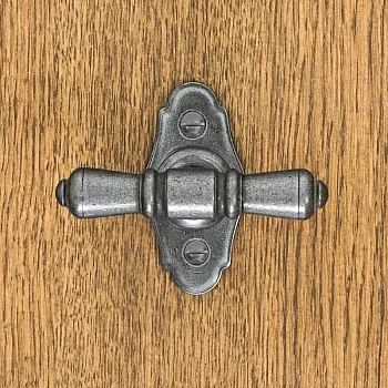 Window handle steel grey, lenght: 8.5 cm, set of 4 pcs