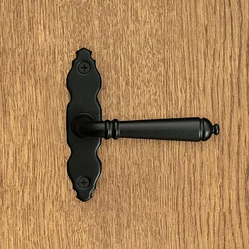 Black handle for windows, Haft - length: 9 cm, set of 4 pcs