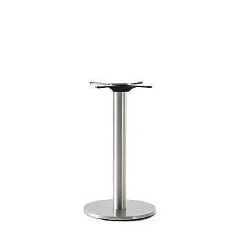 Aukštos kokybės šlifuoto arba poliruoto nerūdijančio plieno centrinė stalo koja (HORECA), 60 cm, 72 cm, 106 cm aukščio, tinka stalviršiams iki 80 cm